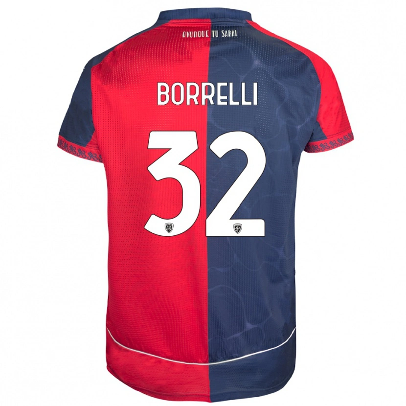Danxen Dzieci Gennaro Borrelli #32 Czerwony Granatowy Domowa Koszulka 2025/26 Koszulki Klubowe