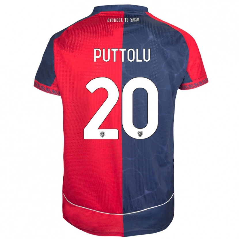 Danxen Dzieci Diego Puttolu #20 Czerwony Granatowy Domowa Koszulka 2025/26 Koszulki Klubowe