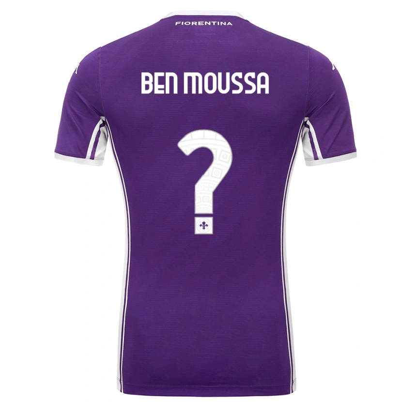 Danxen Dzieci Mehdi Ben Moussa #0 Fioletowy Biały Domowa Koszulka 2025/26 Koszulki Klubowe