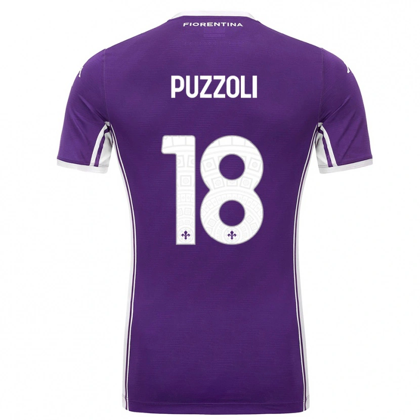 Danxen Dzieci Giorgio Puzzoli #18 Fioletowy Biały Domowa Koszulka 2025/26 Koszulki Klubowe