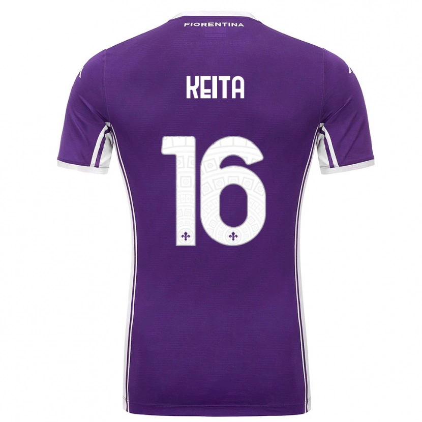 Danxen Dzieci Bala Keita #16 Fioletowy Biały Domowa Koszulka 2025/26 Koszulki Klubowe