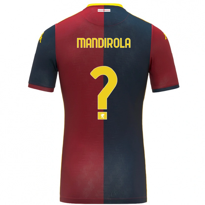 Danxen Dzieci Gabriele Mandirola #0 Czerwony Królewski Niebieski Domowa Koszulka 2025/26 Koszulki Klubowe