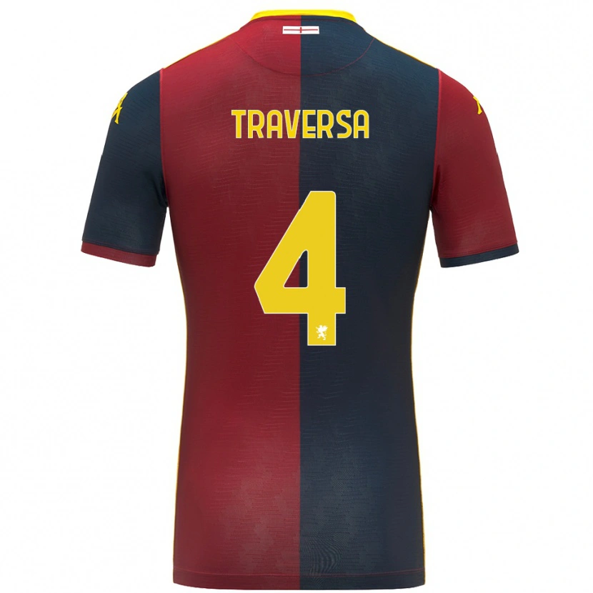 Danxen Dzieci Pietro Traversa #4 Czerwony Królewski Niebieski Domowa Koszulka 2025/26 Koszulki Klubowe