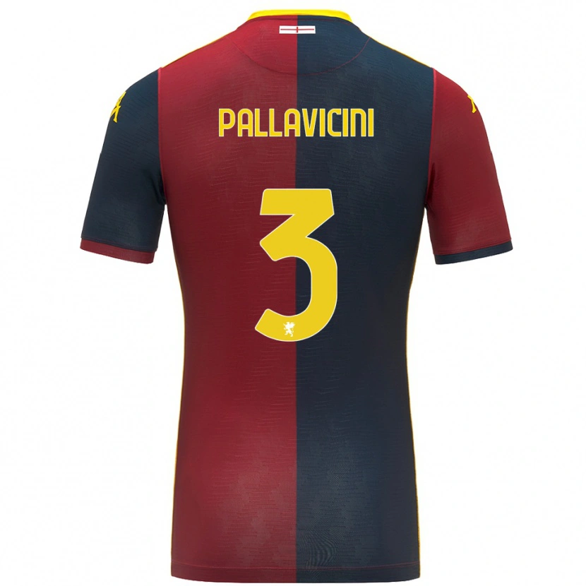 Danxen Dzieci Matteo Pallavicini #3 Czerwony Królewski Niebieski Domowa Koszulka 2025/26 Koszulki Klubowe