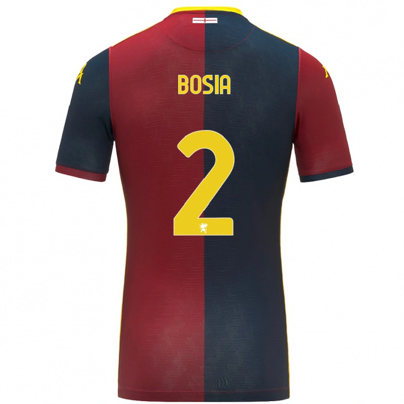 Danxen Dzieci Davide Bosia #2 Czerwony Królewski Niebieski Domowa Koszulka 2025/26 Koszulki Klubowe
