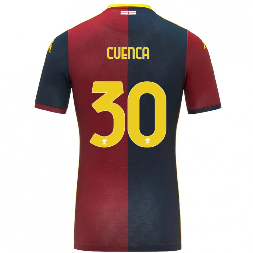 Danxen Dzieci Hugo Cuenca #30 Czerwony Królewski Niebieski Domowa Koszulka 2025/26 Koszulki Klubowe