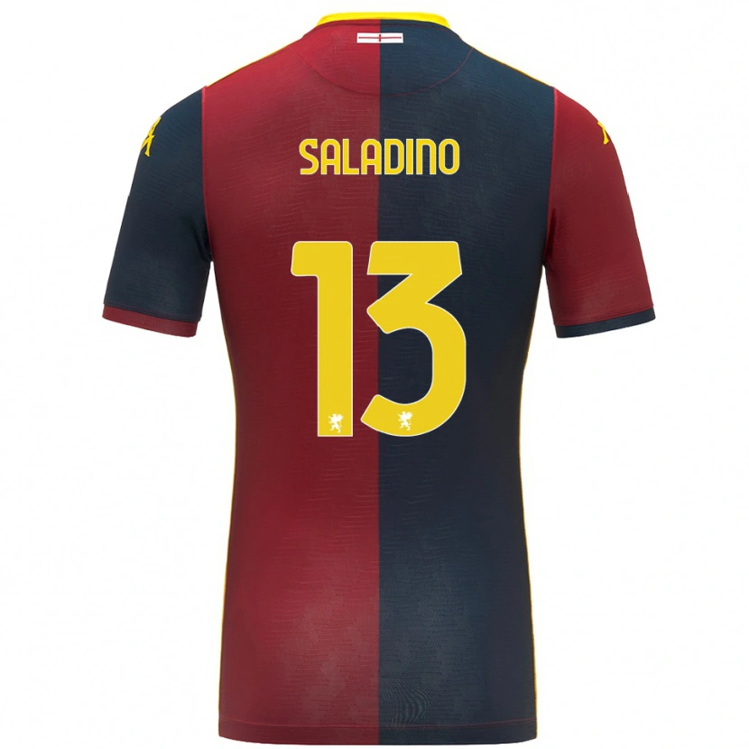 Danxen Dzieci Luca Saladino #13 Czerwony Królewski Niebieski Domowa Koszulka 2025/26 Koszulki Klubowe