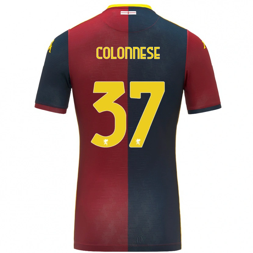 Danxen Dzieci Lorenzo Colonnese #37 Czerwony Królewski Niebieski Domowa Koszulka 2025/26 Koszulki Klubowe