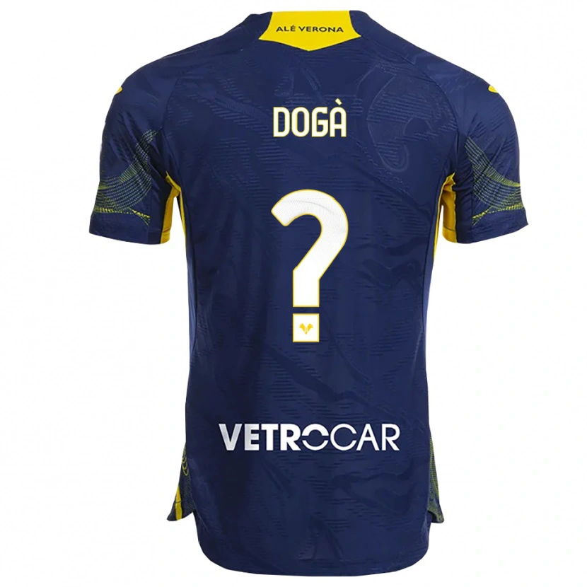 Danxen Dzieci Leonardo Dogà #0 Granatowy Żółty Domowa Koszulka 2025/26 Koszulki Klubowe