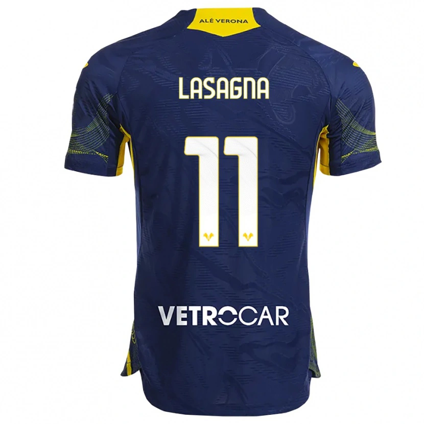 Danxen Dzieci Kevin Lasagna #11 Granatowy Żółty Domowa Koszulka 2025/26 Koszulki Klubowe