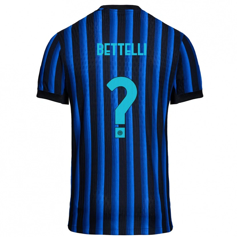 Danxen Dzieci Luca Bettelli #0 Czarny Niebieski Domowa Koszulka 2025/26 Koszulki Klubowe