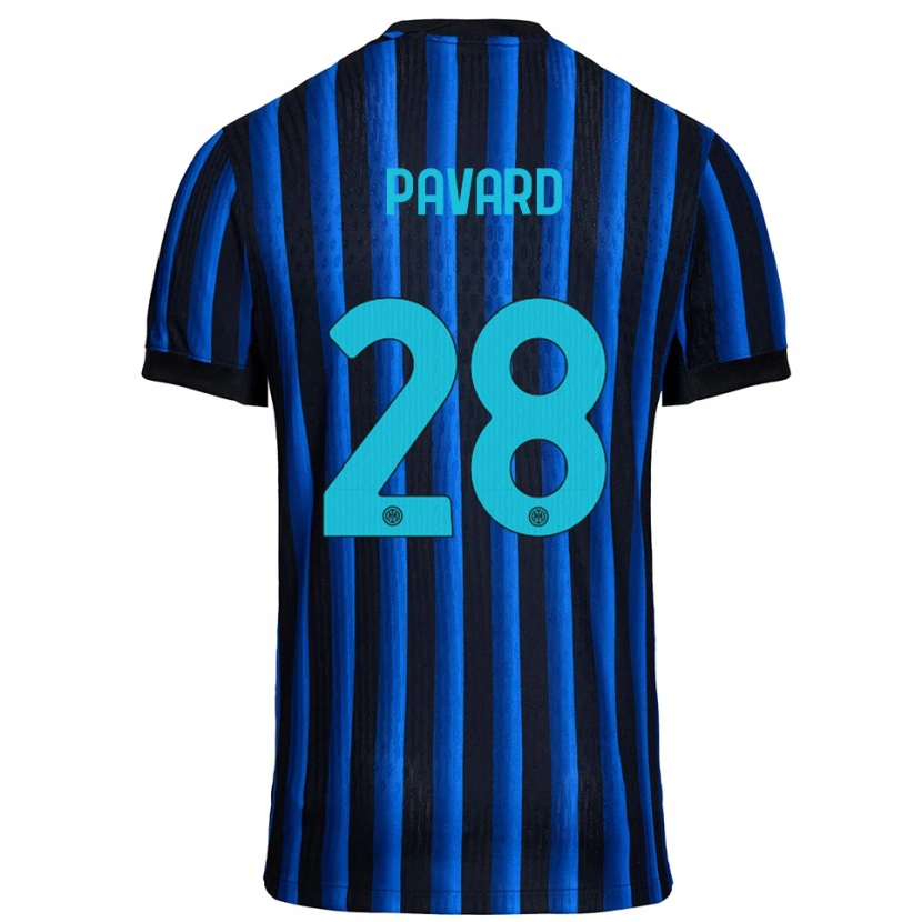 Danxen Dzieci Benjamin Pavard #28 Czarny Niebieski Domowa Koszulka 2025/26 Koszulki Klubowe