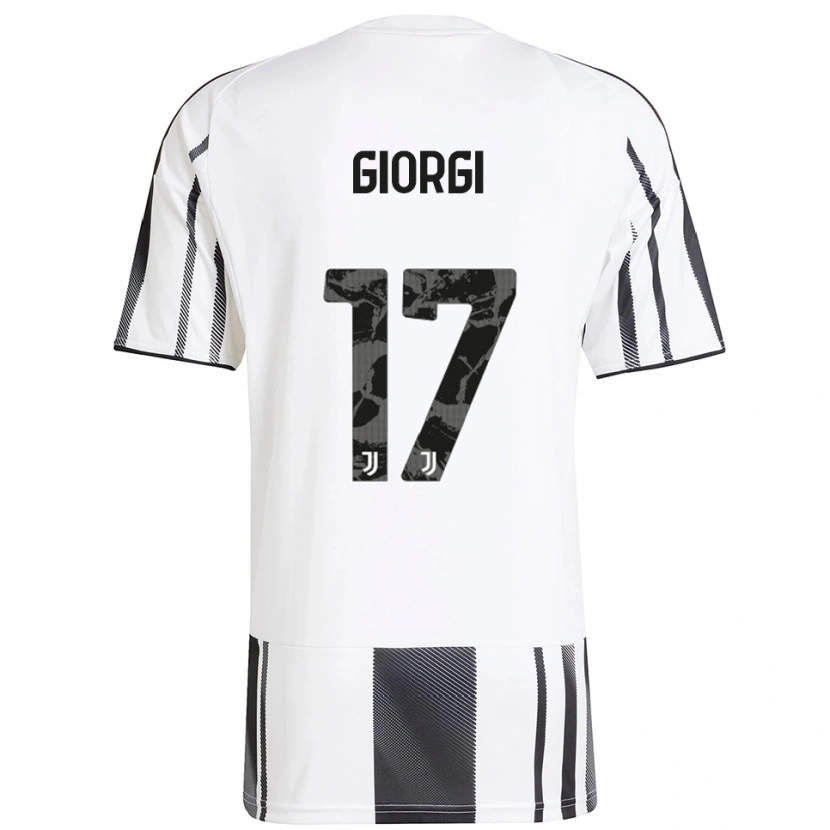 Danxen Dzieci Lorenzo Giorgi #17 Biały Czarny Domowa Koszulka 2025/26 Koszulki Klubowe