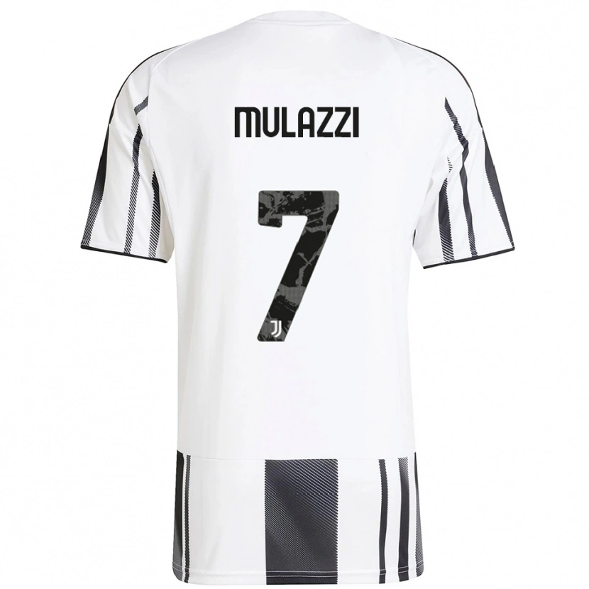 Danxen Dzieci Gabriele Mulazzi #7 Biały Czarny Domowa Koszulka 2025/26 Koszulki Klubowe