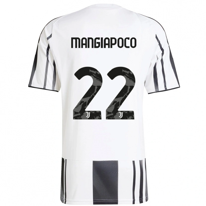 Danxen Dzieci Stefano Mangiapoco #22 Biały Czarny Domowa Koszulka 2025/26 Koszulki Klubowe