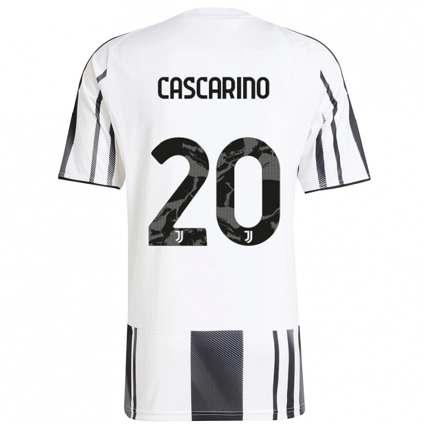 Danxen Dzieci Estelle Cascarino #20 Biały Czarny Domowa Koszulka 2025/26 Koszulki Klubowe
