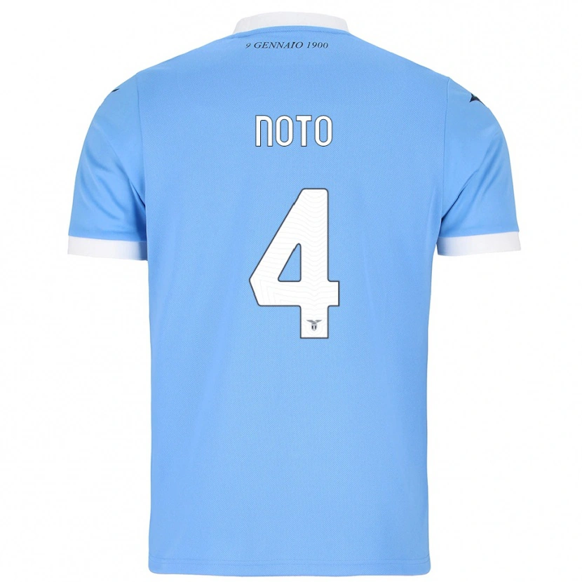 Danxen Dzieci Pierpaolo Noto #4 Błękitny Biały Domowa Koszulka 2025/26 Koszulki Klubowe