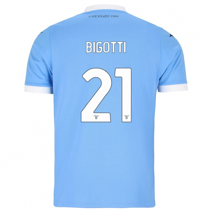 Danxen Dzieci Massimo Bigotti #21 Błękitny Biały Domowa Koszulka 2025/26 Koszulki Klubowe