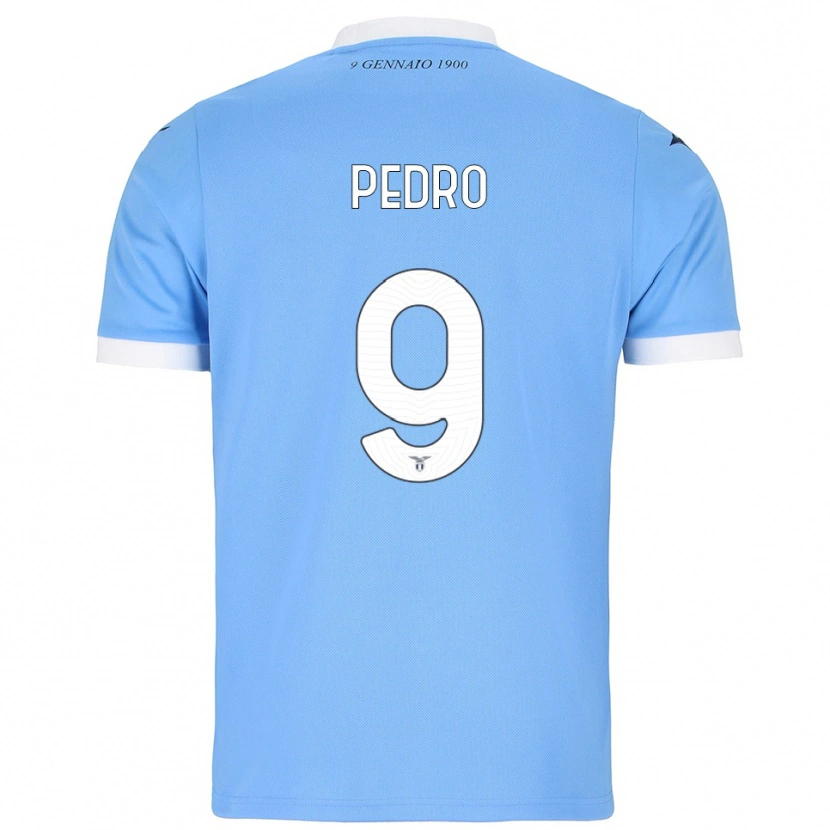 Danxen Dzieci Pedro #9 Błękitny Biały Domowa Koszulka 2025/26 Koszulki Klubowe
