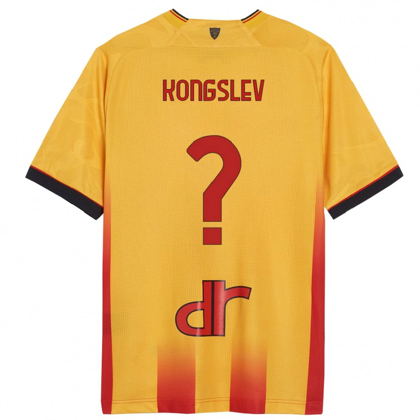 Danxen Dzieci Frederik Kongslev #0 Żółty Pomarańczowy Domowa Koszulka 2025/26 Koszulki Klubowe