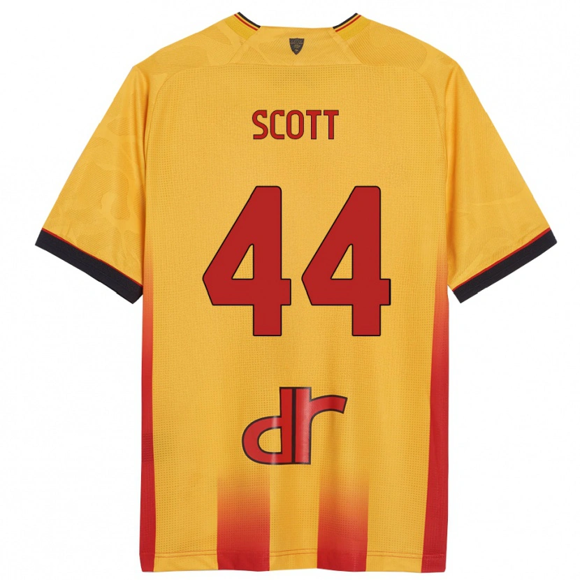 Danxen Dzieci Elijah Scott #44 Żółty Pomarańczowy Domowa Koszulka 2025/26 Koszulki Klubowe