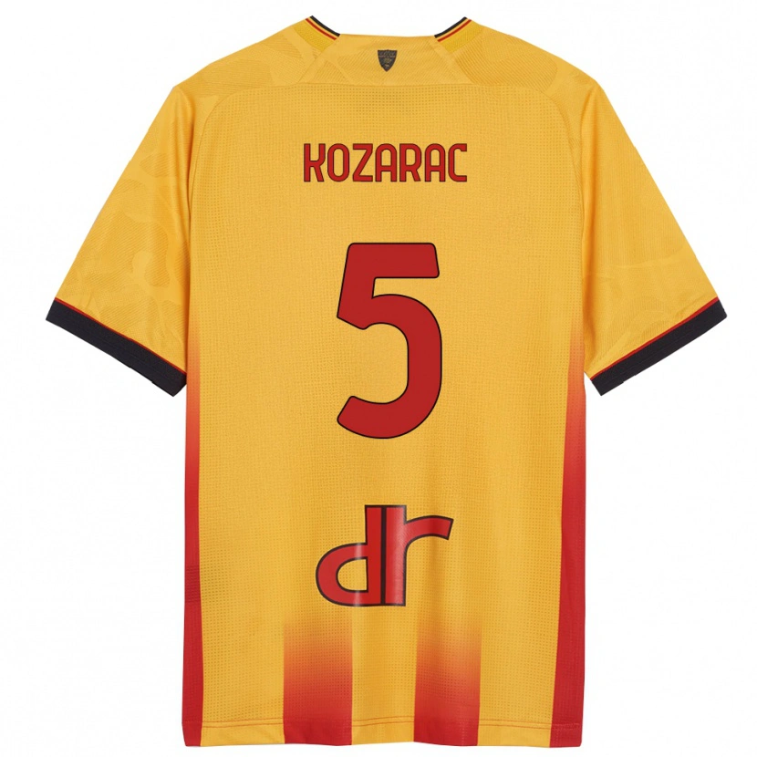 Danxen Dzieci Haris Kozarac #5 Żółty Pomarańczowy Domowa Koszulka 2025/26 Koszulki Klubowe