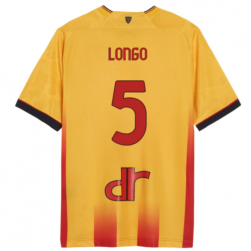 Danxen Dzieci Francesco Longo #5 Żółty Pomarańczowy Domowa Koszulka 2025/26 Koszulki Klubowe