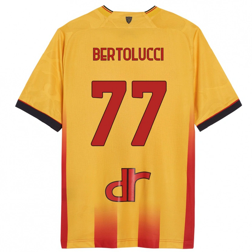 Danxen Dzieci Sandro Bertolucci #77 Żółty Pomarańczowy Domowa Koszulka 2025/26 Koszulki Klubowe