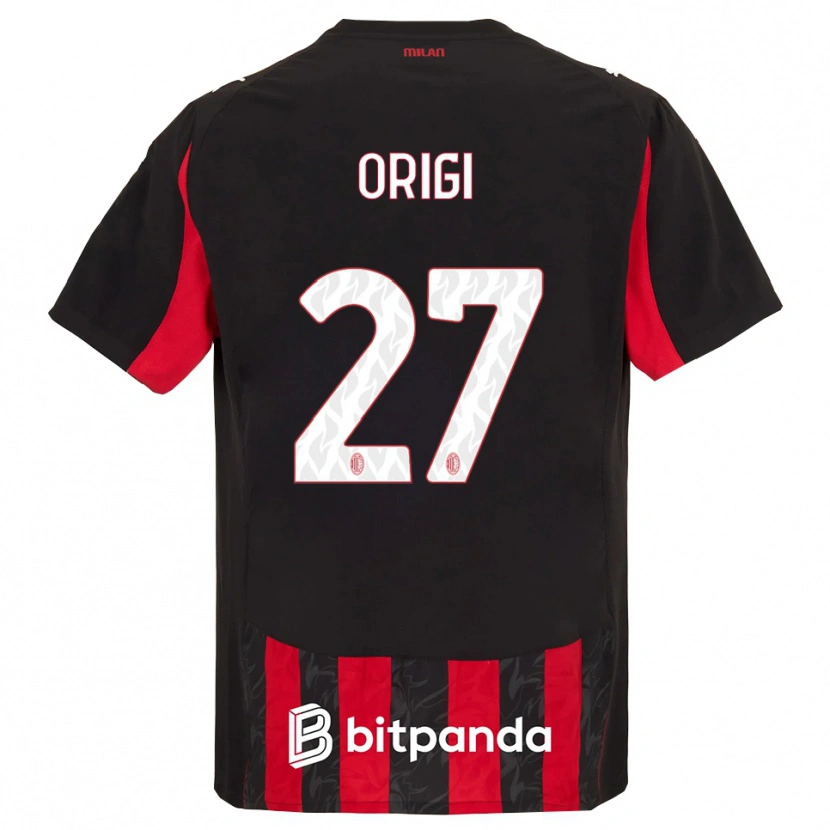 Danxen Dzieci Divock Origi #27 Czerwony Czarny Domowa Koszulka 2025/26 Koszulki Klubowe