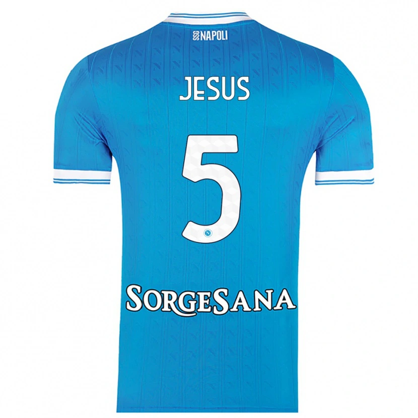 Danxen Dzieci Juan Jesus #5 Błękitny Biały Domowa Koszulka 2025/26 Koszulki Klubowe