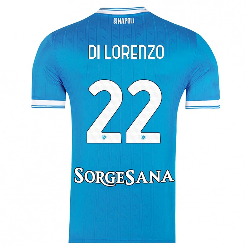 Danxen Dzieci Giovanni Di Lorenzo #22 Błękitny Biały Domowa Koszulka 2025/26 Koszulki Klubowe