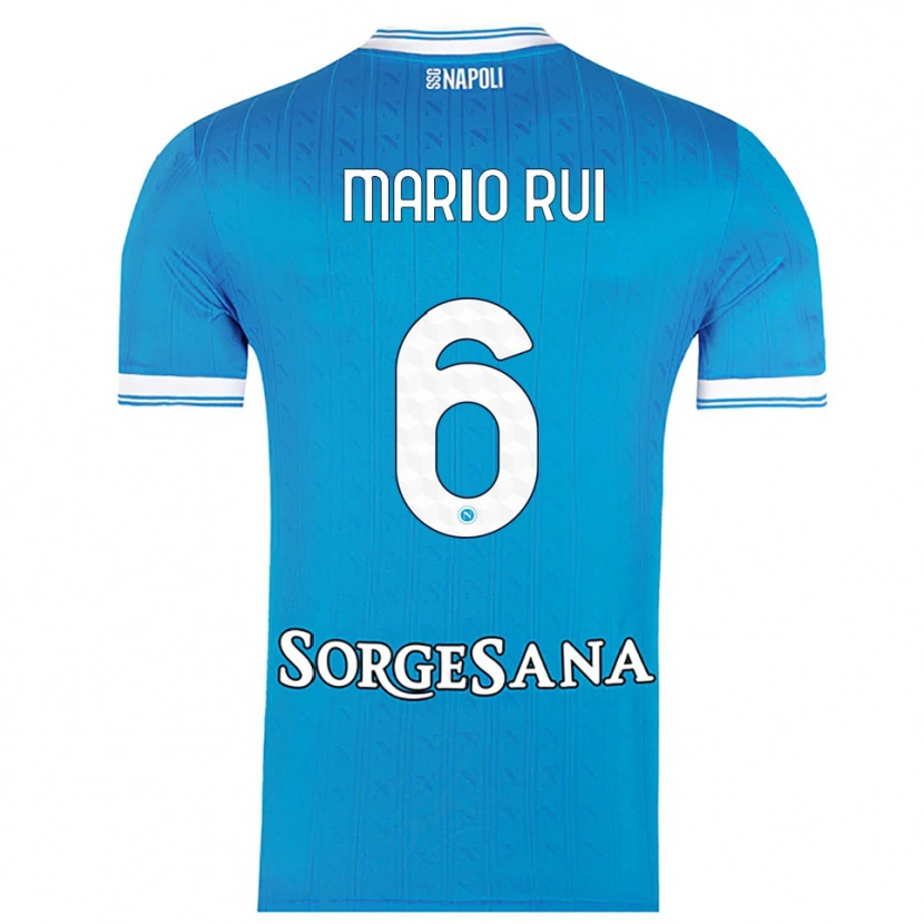 Danxen Dzieci Mario Rui #6 Błękitny Biały Domowa Koszulka 2025/26 Koszulki Klubowe