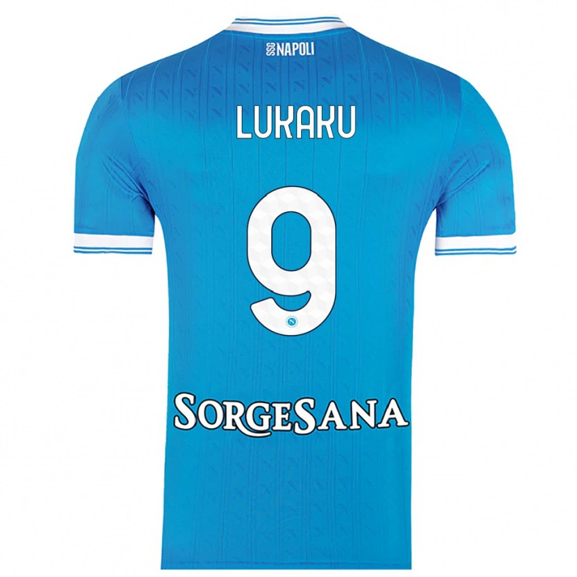 Danxen Dzieci Romelu Lukaku #9 Błękitny Biały Domowa Koszulka 2025/26 Koszulki Klubowe