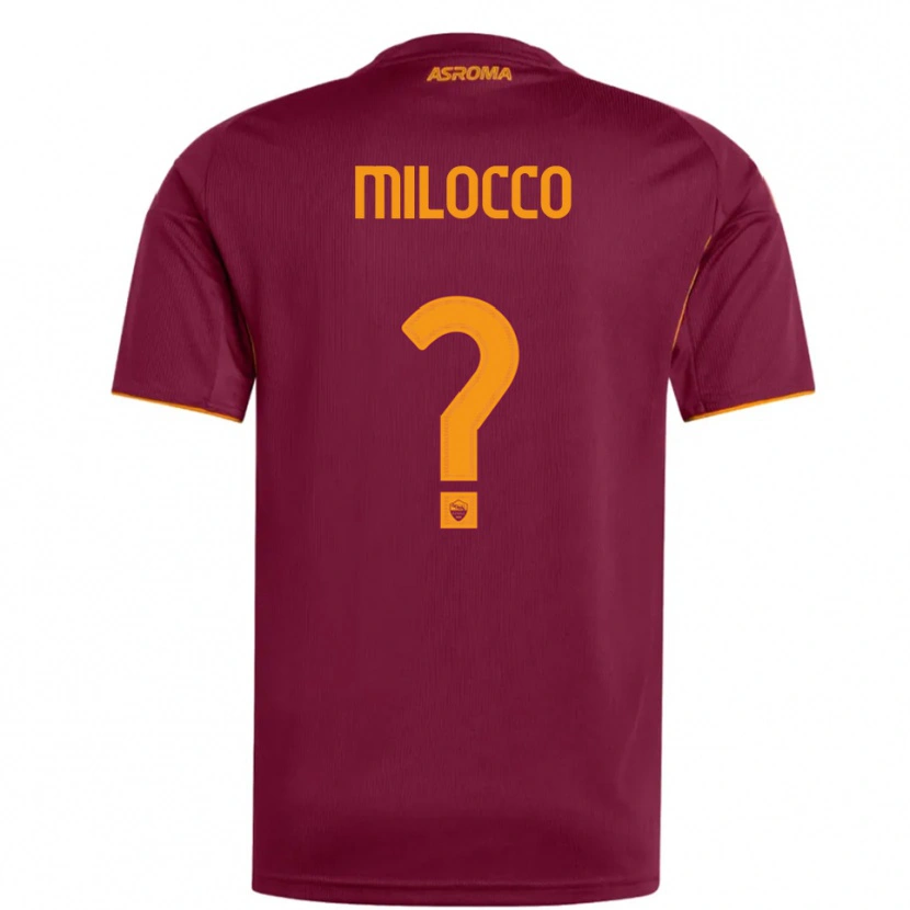 Danxen Dzieci Matias Milocco #0 Burgundowy Pomarańczowy Domowa Koszulka 2025/26 Koszulki Klubowe