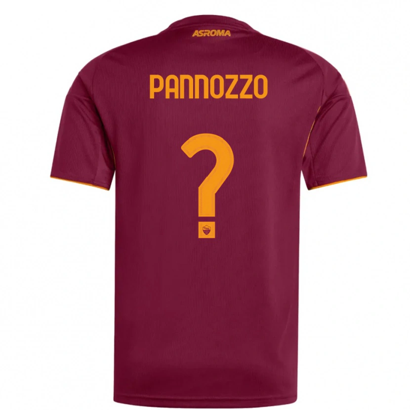 Danxen Dzieci Nicolò Pannozzo #0 Burgundowy Pomarańczowy Domowa Koszulka 2025/26 Koszulki Klubowe