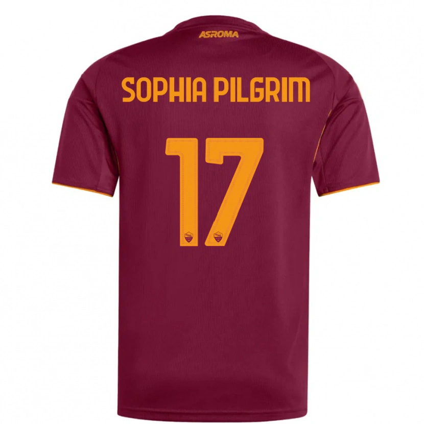 Danxen Dzieci Alayah Sophia Pilgrim #17 Burgundowy Pomarańczowy Domowa Koszulka 2025/26 Koszulki Klubowe