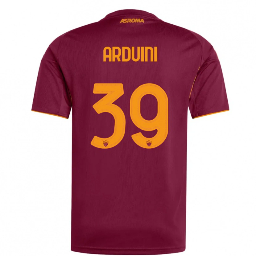 Danxen Dzieci Giacomo Arduini #39 Burgundowy Pomarańczowy Domowa Koszulka 2025/26 Koszulki Klubowe