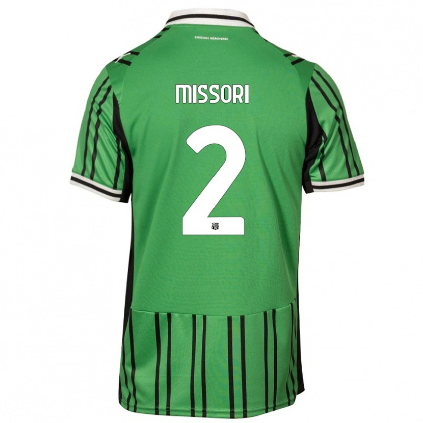 Danxen Dzieci Filippo Missori #2 Zielony Czarny Domowa Koszulka 2025/26 Koszulki Klubowe