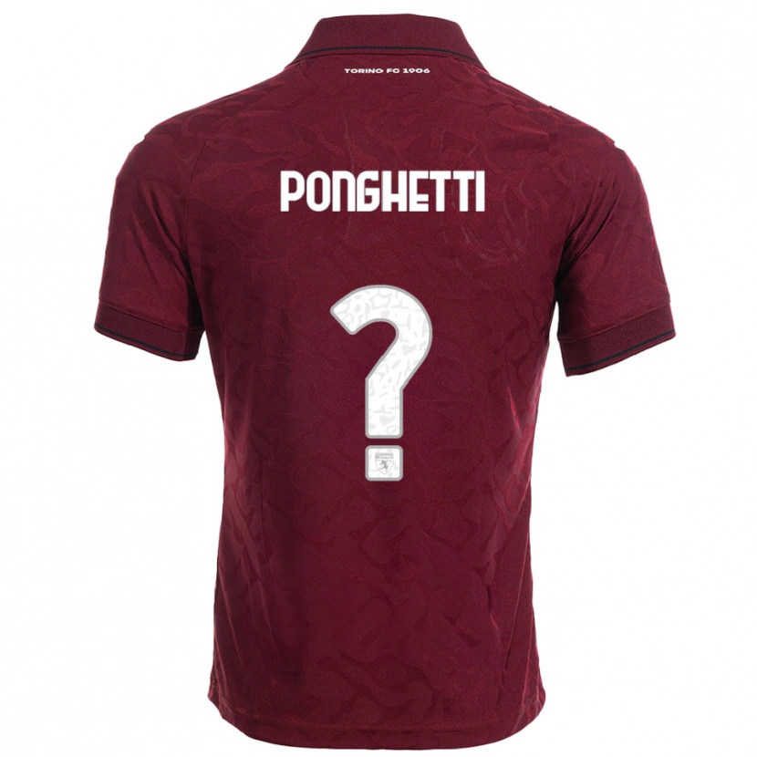 Danxen Dzieci Matteo Ponghetti #0 Burgundowy Biały Domowa Koszulka 2025/26 Koszulki Klubowe