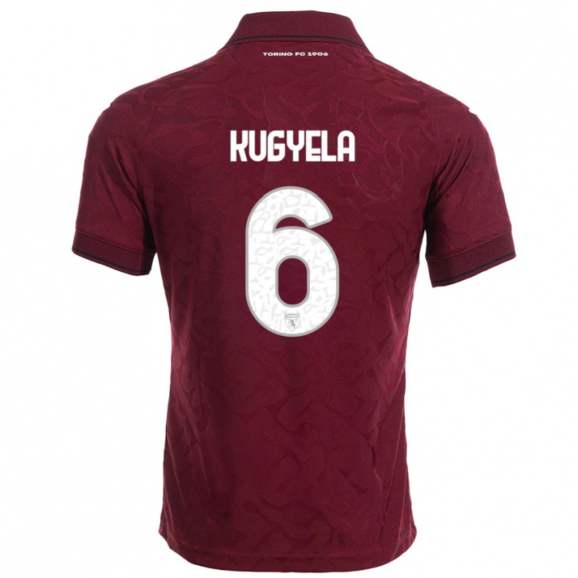 Danxen Dzieci Zalán Kugyela #6 Burgundowy Biały Domowa Koszulka 2025/26 Koszulki Klubowe