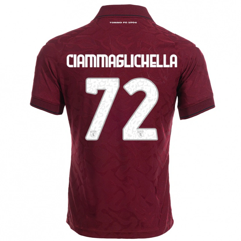 Danxen Dzieci Aaron Ciammaglichella #72 Burgundowy Biały Domowa Koszulka 2025/26 Koszulki Klubowe