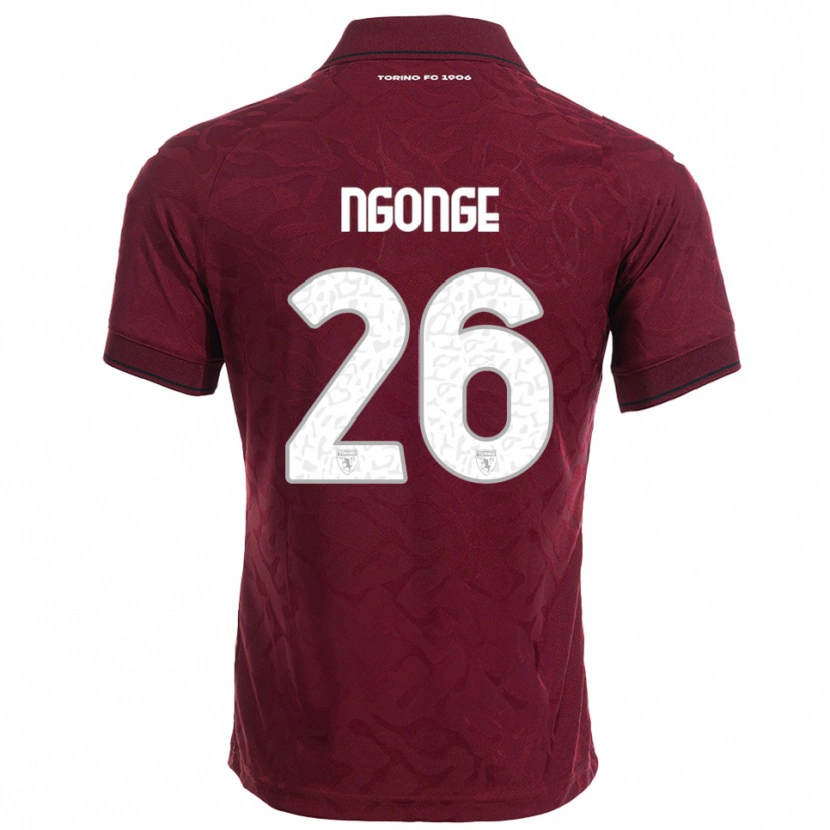 Danxen Dzieci Cyril Ngonge #26 Burgundowy Biały Domowa Koszulka 2025/26 Koszulki Klubowe