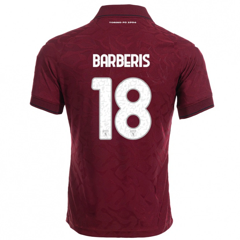Danxen Dzieci Laura Barberis #18 Burgundowy Biały Domowa Koszulka 2025/26 Koszulki Klubowe