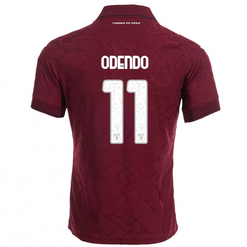 Danxen Dzieci Patrick Odendo #11 Burgundowy Biały Domowa Koszulka 2025/26 Koszulki Klubowe