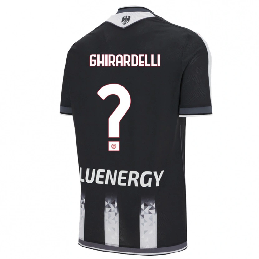Danxen Dzieci Davide Ghirardelli #0 Czarny Biały Domowa Koszulka 2025/26 Koszulki Klubowe