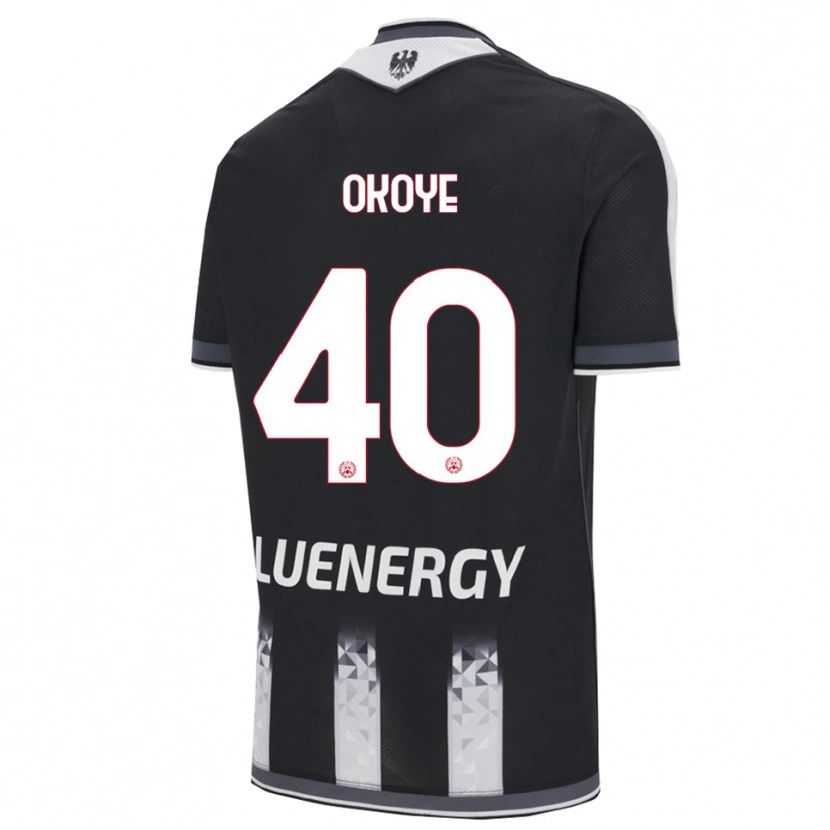 Danxen Dzieci Maduka Okoye #40 Czarny Biały Domowa Koszulka 2025/26 Koszulki Klubowe