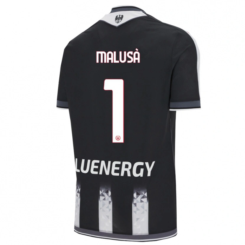 Danxen Dzieci Joel Malusà #1 Czarny Biały Domowa Koszulka 2025/26 Koszulki Klubowe