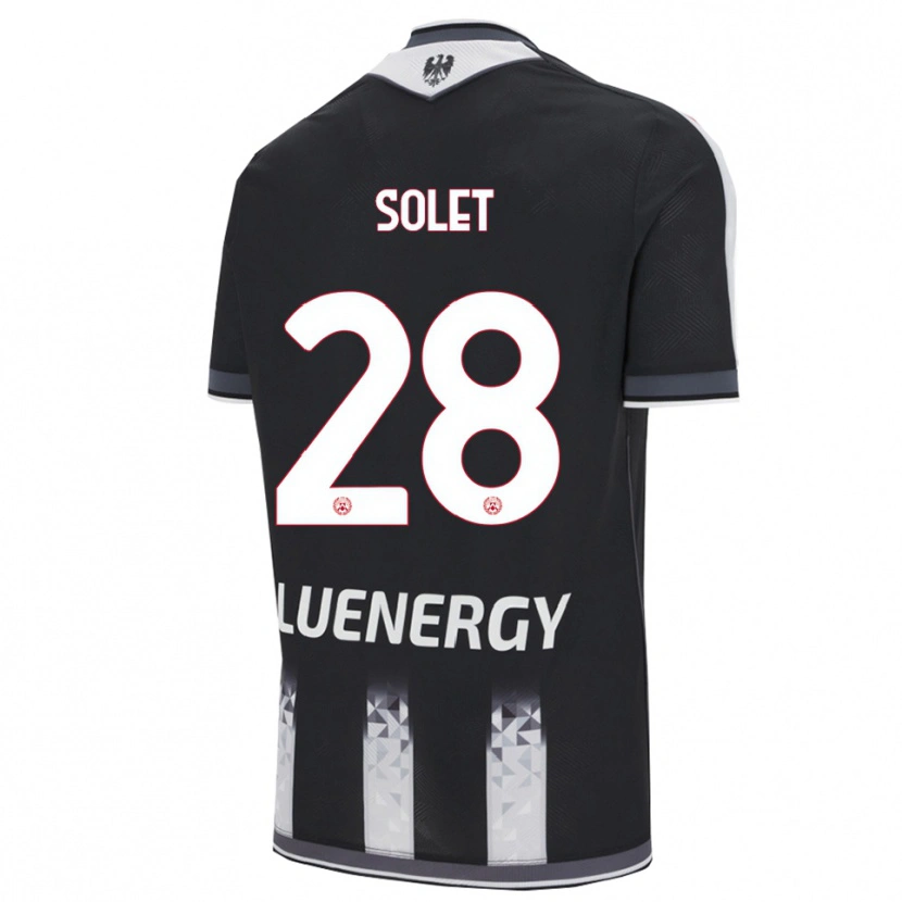 Danxen Dzieci Oumar Solet #28 Czarny Biały Domowa Koszulka 2025/26 Koszulki Klubowe