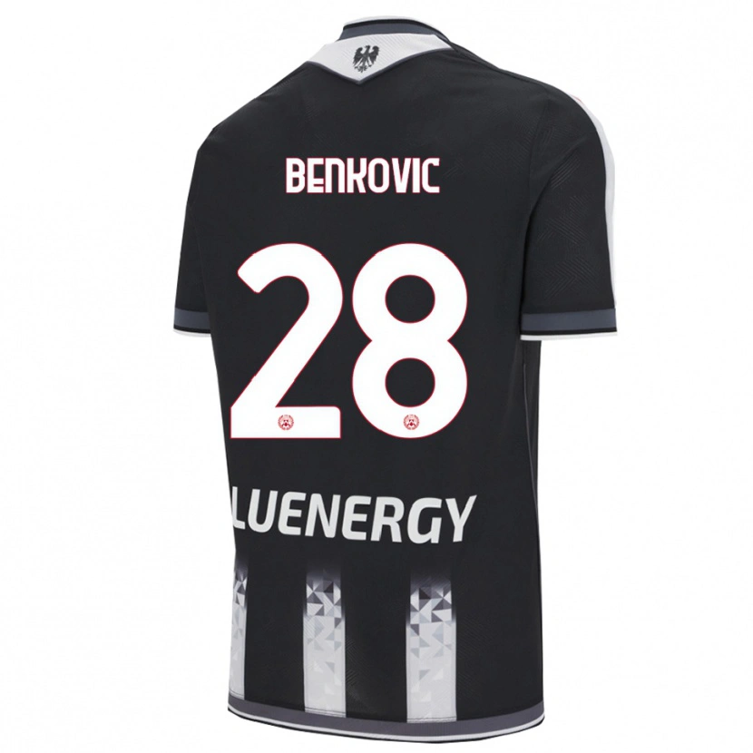 Danxen Dzieci Filip Benkovic #28 Czarny Biały Domowa Koszulka 2025/26 Koszulki Klubowe