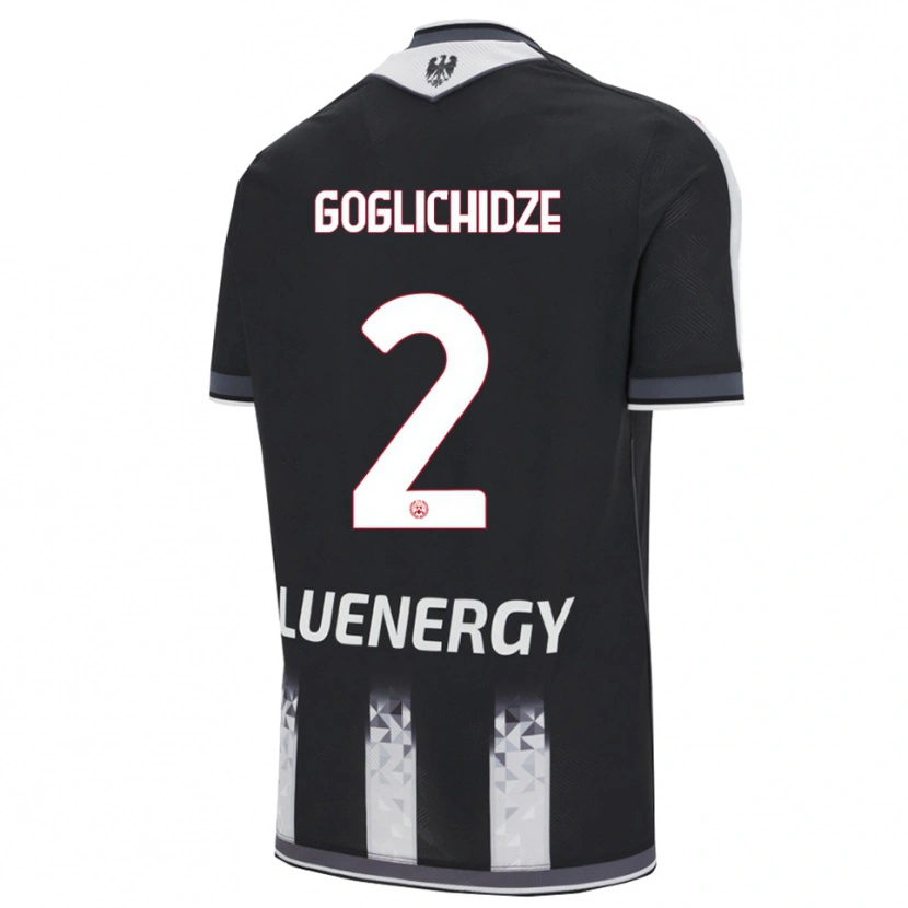 Danxen Dzieci Saba Goglichidze #2 Czarny Biały Domowa Koszulka 2025/26 Koszulki Klubowe